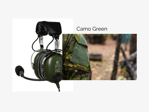 My Little Eagle Aviation Headset in Camo Green