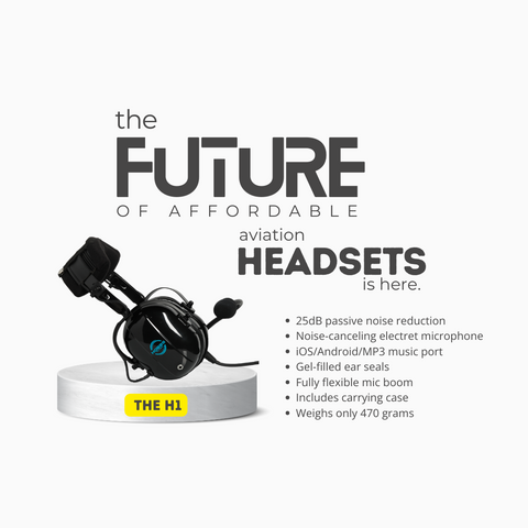 Hobbs Flyer H1 Aviation Headset for Pilots