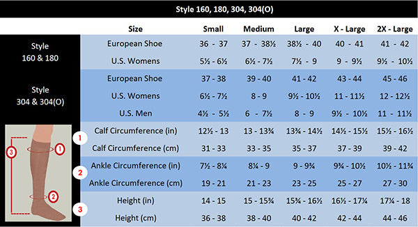 Gabrialla Compression Size Chart