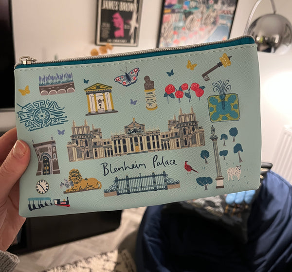 Blenheim Palace Cosmetic Bag Illustrated by Jessica Hogarth