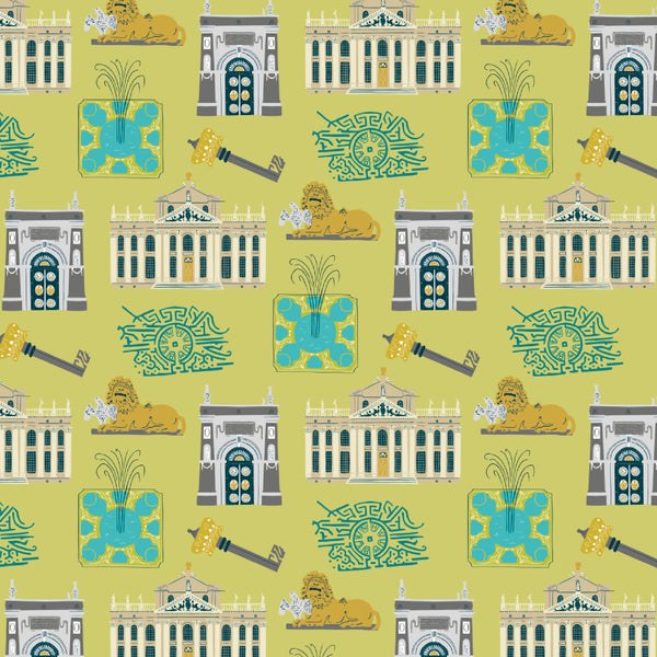 Blenheim Palace Illustrated Repeat Pattern by Jessica Hogarth