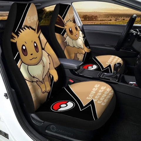 Eevee Car Seat Covers Custom Anime Pokemon Car Accessories