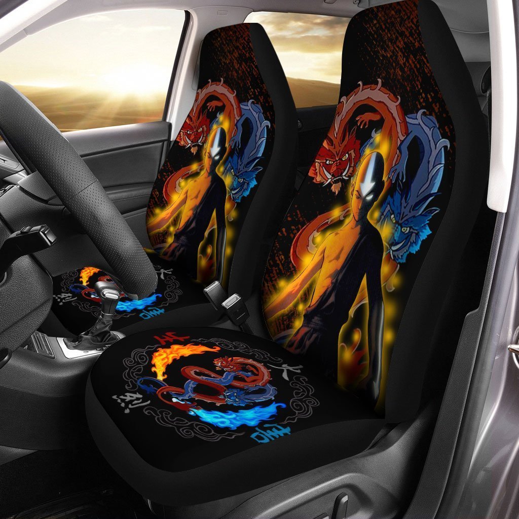 The Legend Of Aang Car Seat Covers Custom Avatar Anime Car Accessories - Gearcarcover - 1