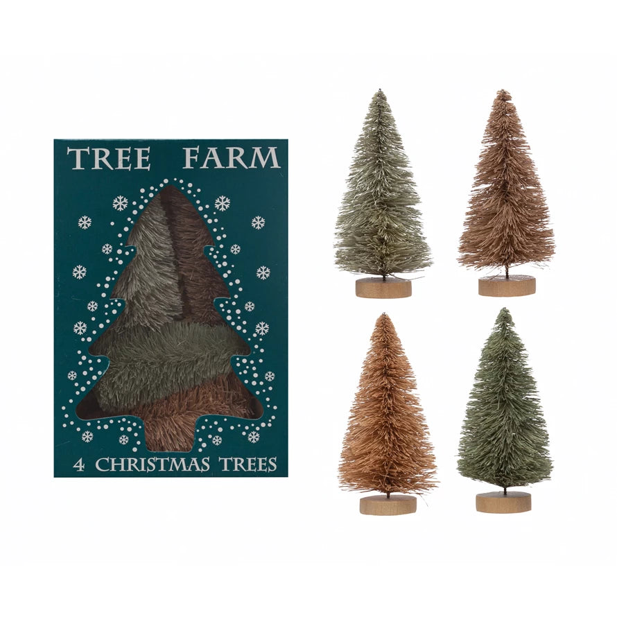 Mini Bottle Brush Tree Set