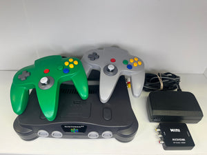 N64 CONSOLE WITH 2 ORIGINAL CONTROLLERS HDMI ADAPTER - The Game Island