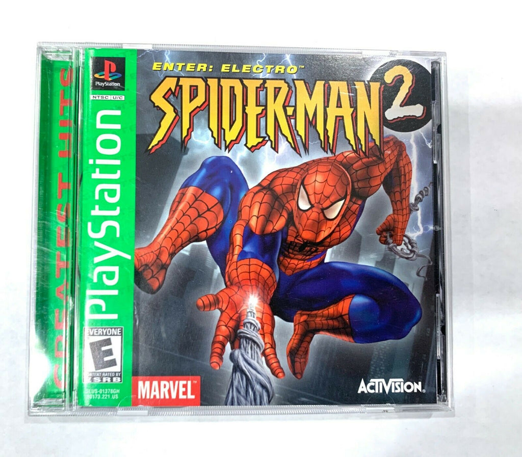 Spiderman 2 Enter Electro Sony Playstation 1 PS1 Game – The Game Island