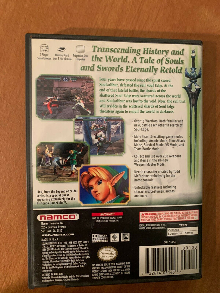 Soul Calibur 2 II Nintendo Gamecube Game