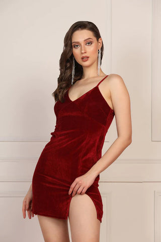 Red Velvet Dress - Starin