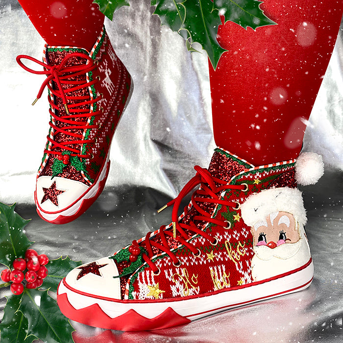 santa claus baseball boots