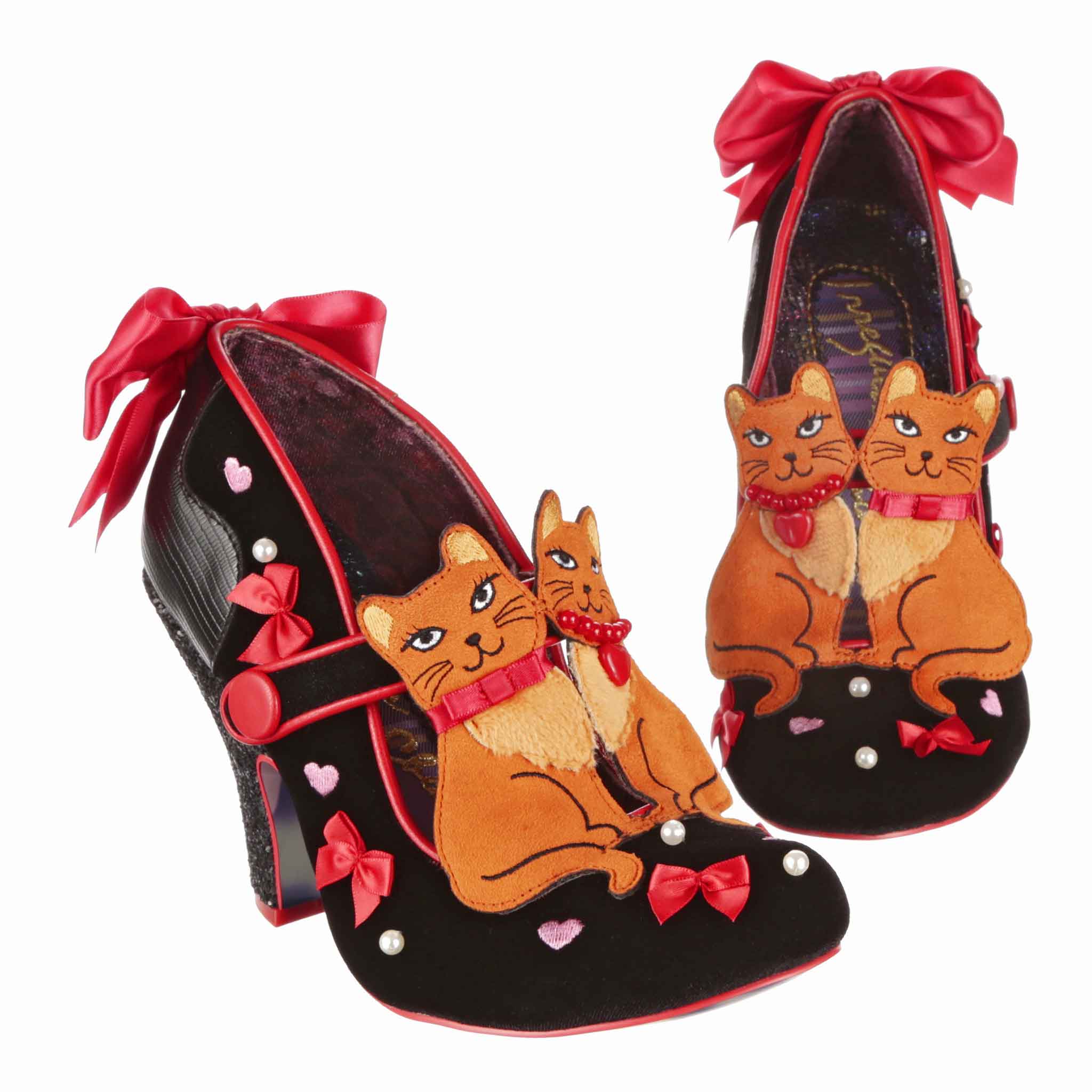 Irregular Choice Up Up and Miaow Away Cat 60's Boots Pink – www