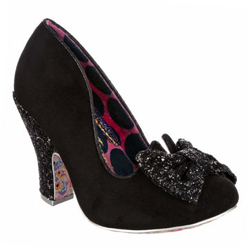 SheIn(sheinside) Black Glitter Platform Pumps ($13) ❤ liked on Polyvore  featuring shoes, pumps, heel… | Black glitter heels, Sparkly high heels, Black  sparkly heels