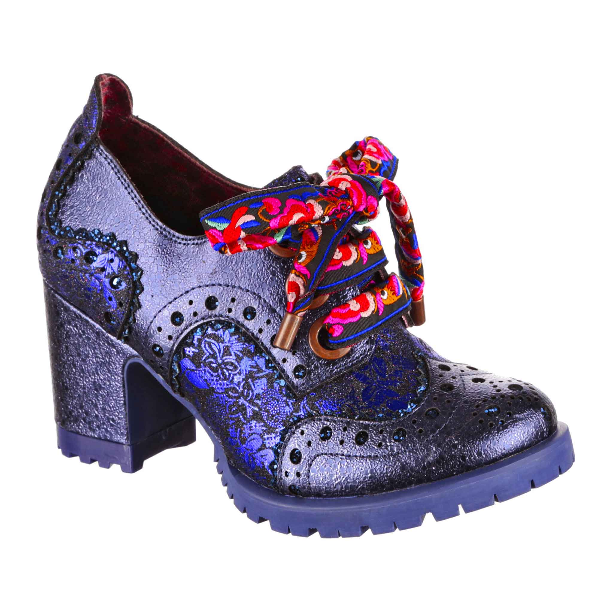 Irregular Choice Cherry Deer Blue Christmas Statement Heels Shoes EU 38