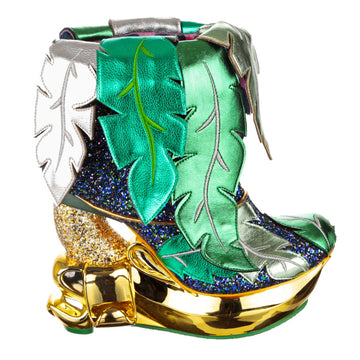  Irregular Choice Women's Classic Boots Ankle, Green, 9