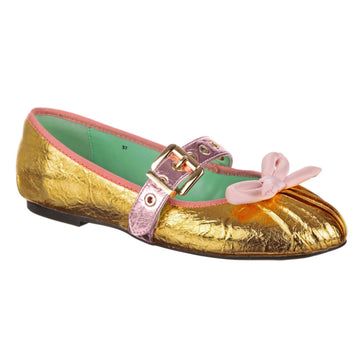Chips & Gravy by Irregular Choice in Gold/Red