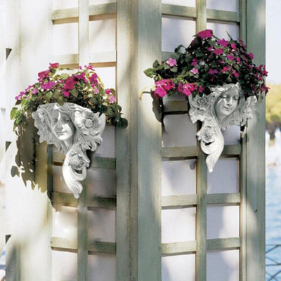 Looney&Co® 100005865 Resin Wall Sculptures Flower Pot