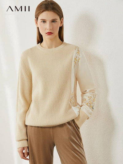 Looney&Co® 201240203 Amii -  Embroidered Oneck SWEATERS