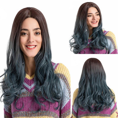 Looney&Co® Beauty & Health care Blue Gradient Purple Long Curly  Wig