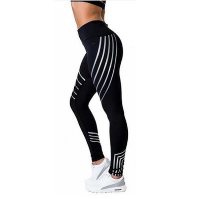 Looney&Co® FITNESS & SPORT Black / M Reflective Sport Yoga Pants