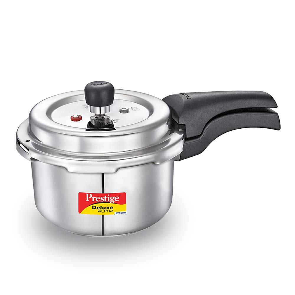 Aspire Classico Supreme Aluminium Pressure Cooker with Innner Lid, Gas  Stove and Induction Supported 5 Liter, Silver