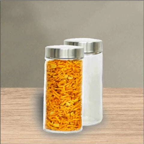 Yera JR550 X-Series 680 ML Glass Storage Jar with Steel Lid - 1