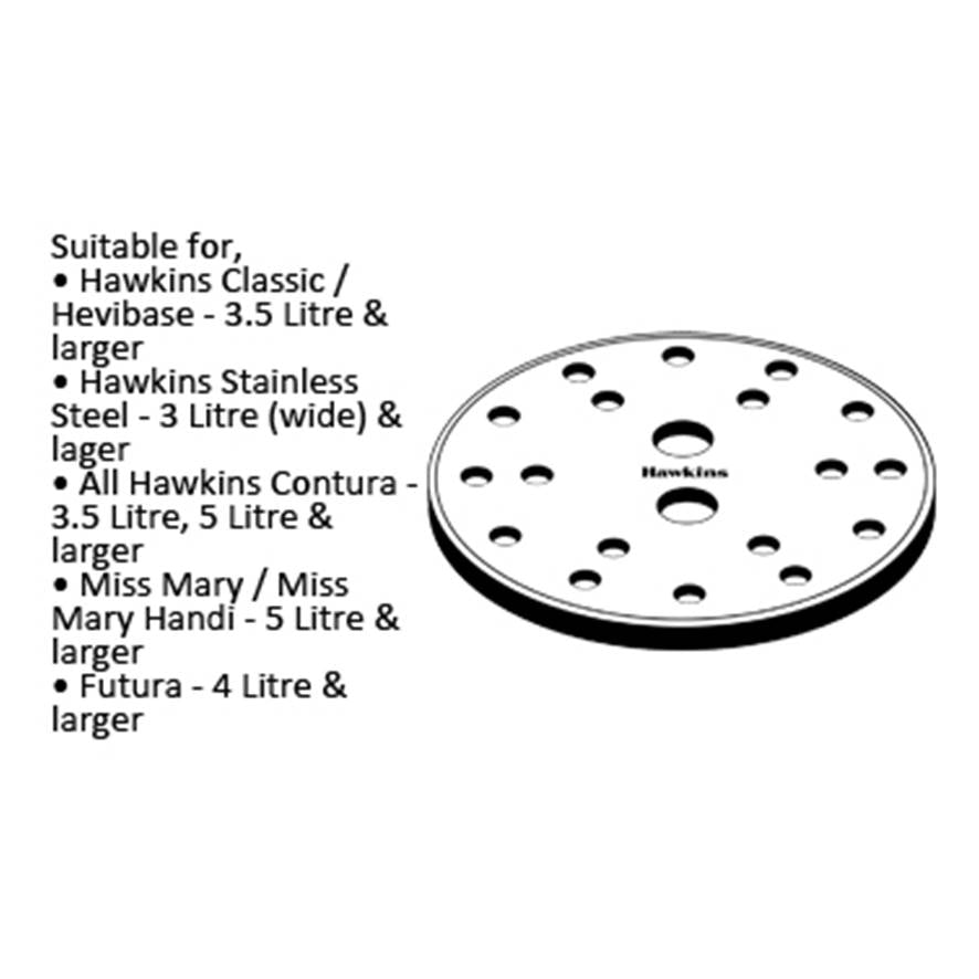 Hawkins Bigboy Aluminum 18 Litre Pressure Cooker with Separators and Grid to Cook Different Foods at The Same Time