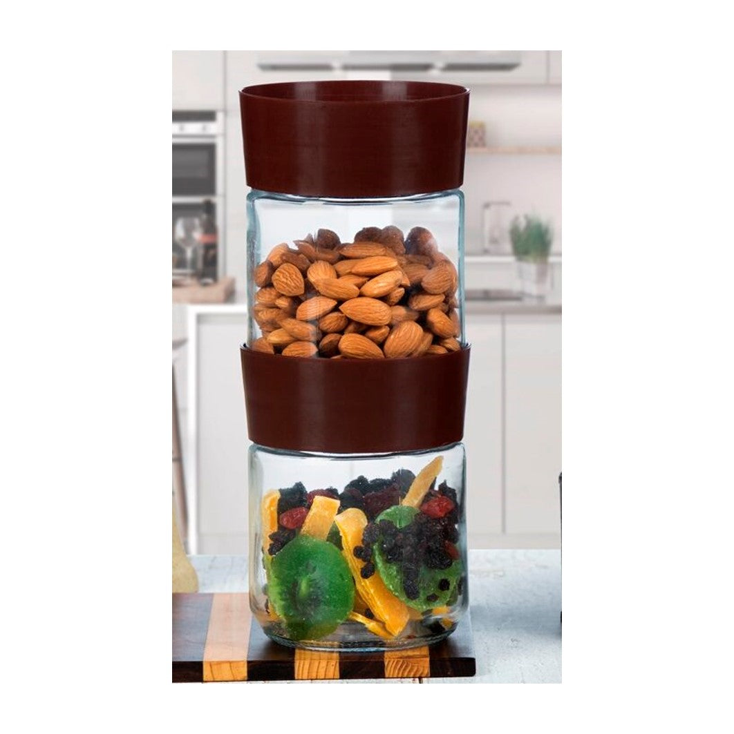 6pcs 170ml Plastic Spice Jars With Blender Lid Transparent Spice