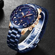 Cargar imagen en el visor de la galería, LIGE New Fashion Mens Watches Relojes de moda para hombre con acero inoxidable
