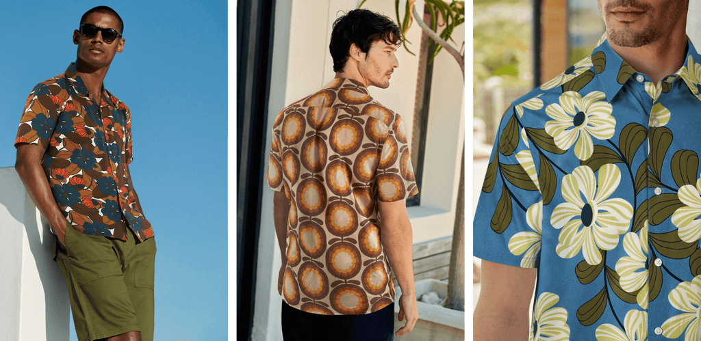 Mens' Floral Retro Patterned Shirt Collaboration | NEXT x Orla Kiely