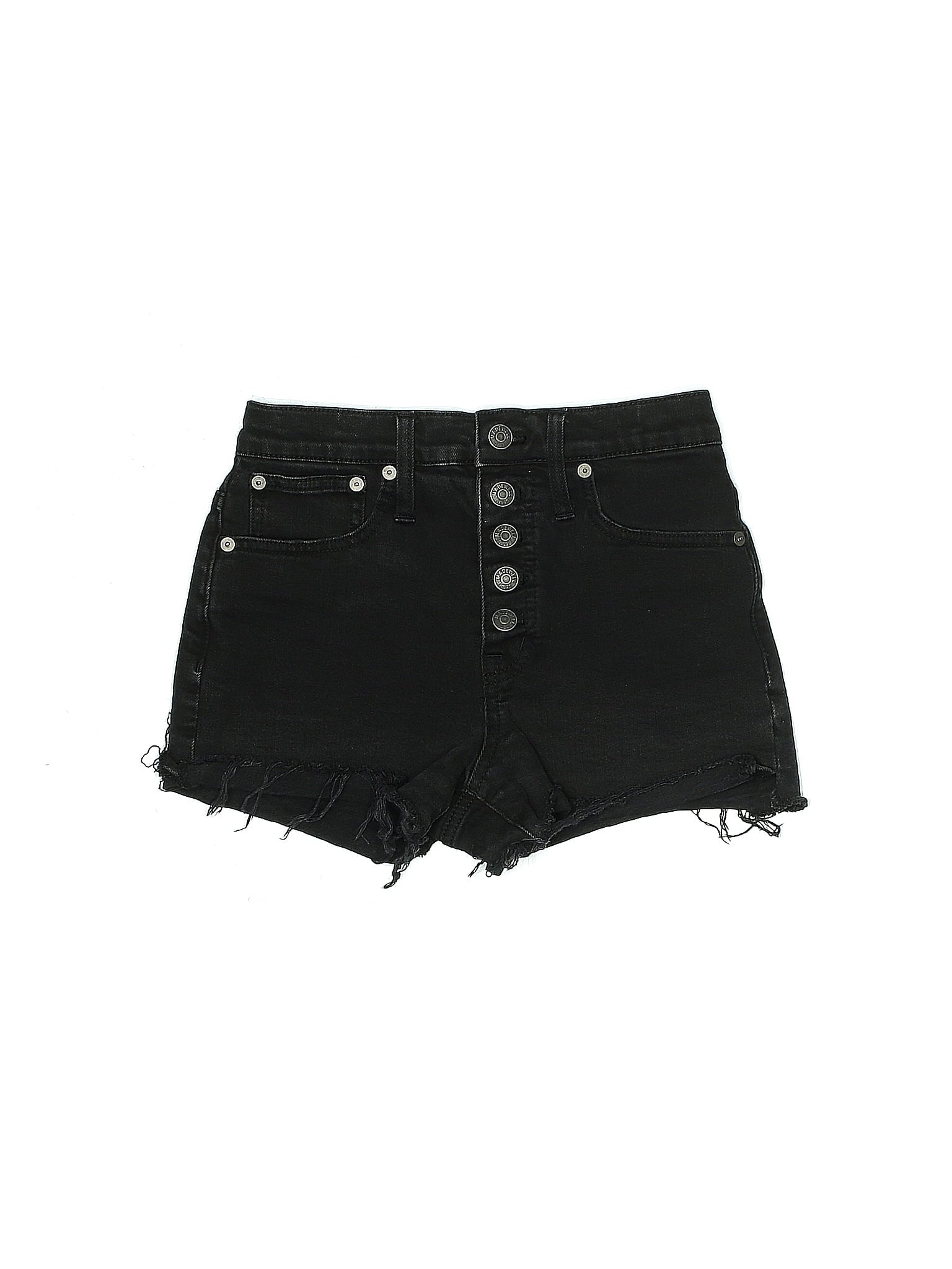 image of Mid-Rise Denim Shorts in Dark Wash