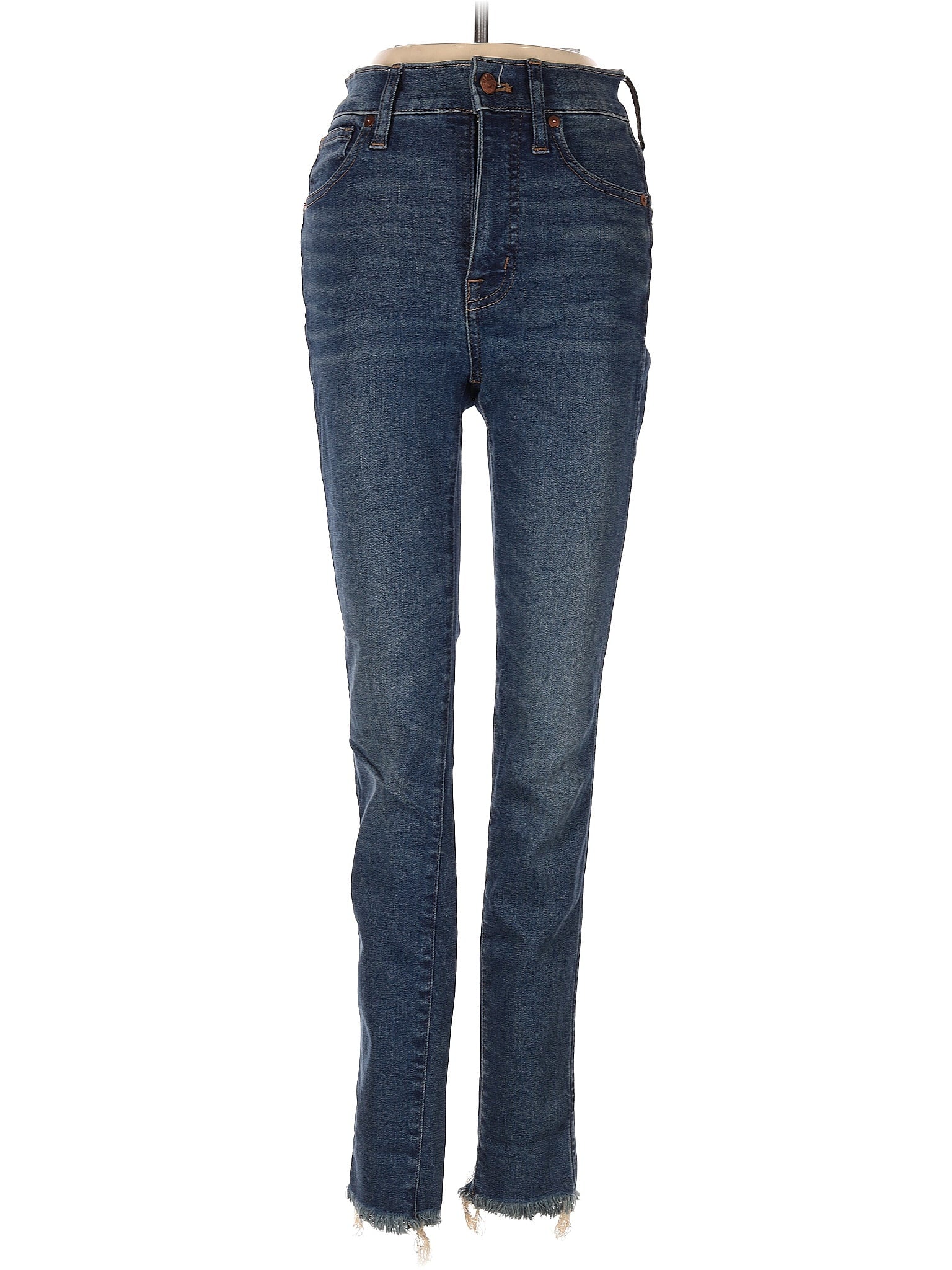 image of Mid-Rise Skinny Jeans in Dark Wash