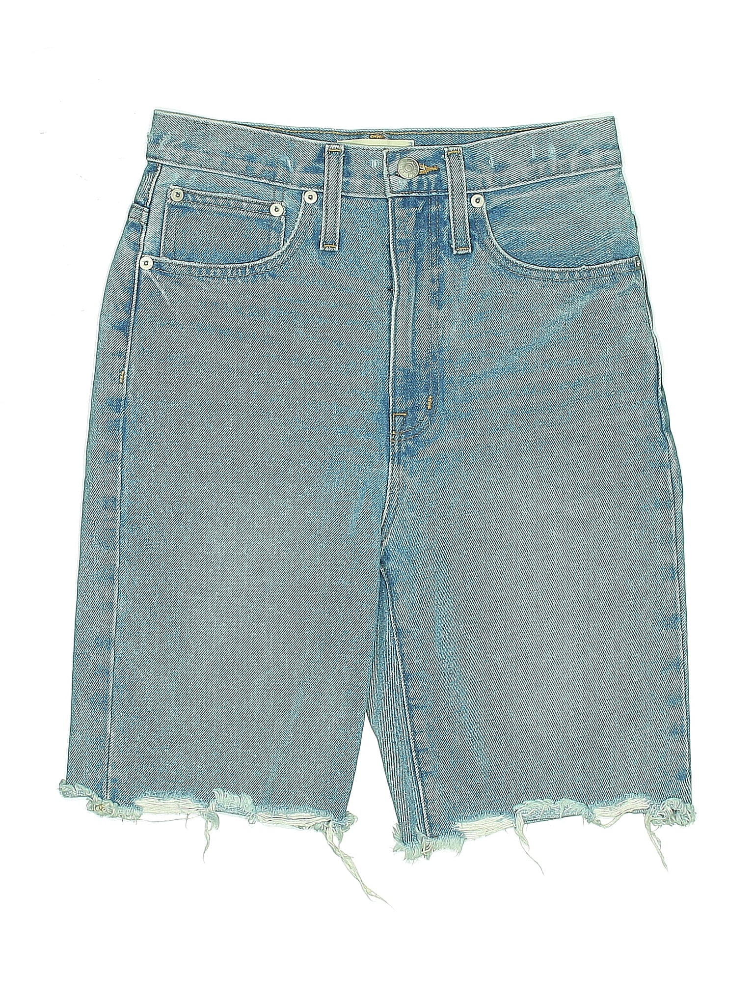 image of High-Rise Denim Shorts in Medium Wash