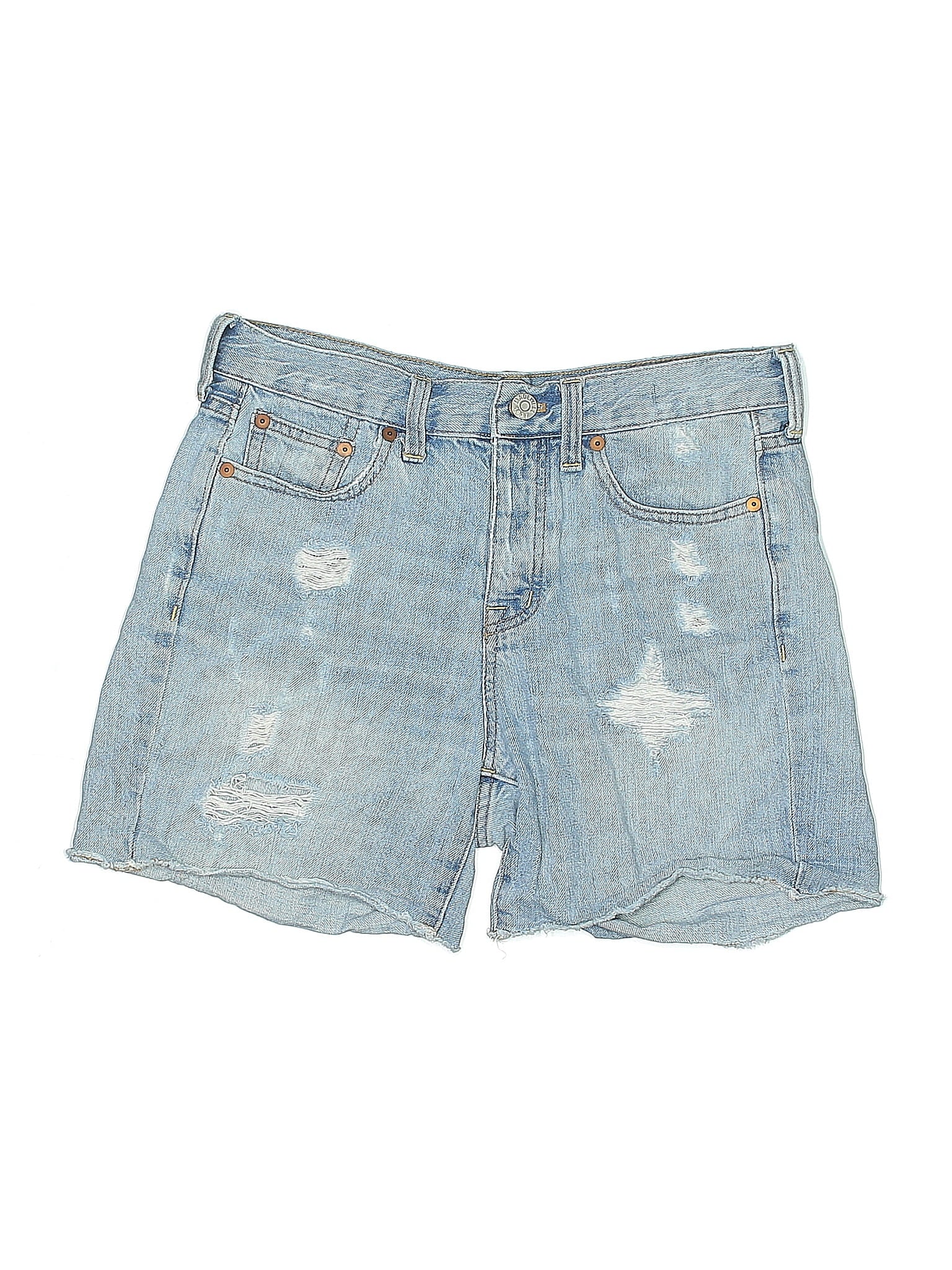 image of Mid-Rise Denim Shorts
