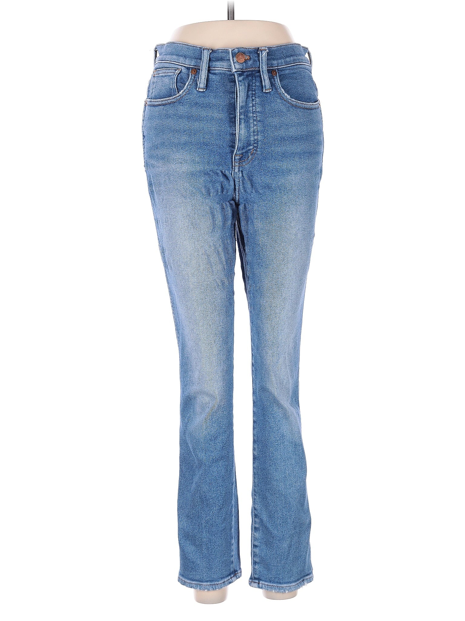 image of High-Rise Straight-leg Jeans in Medium Wash