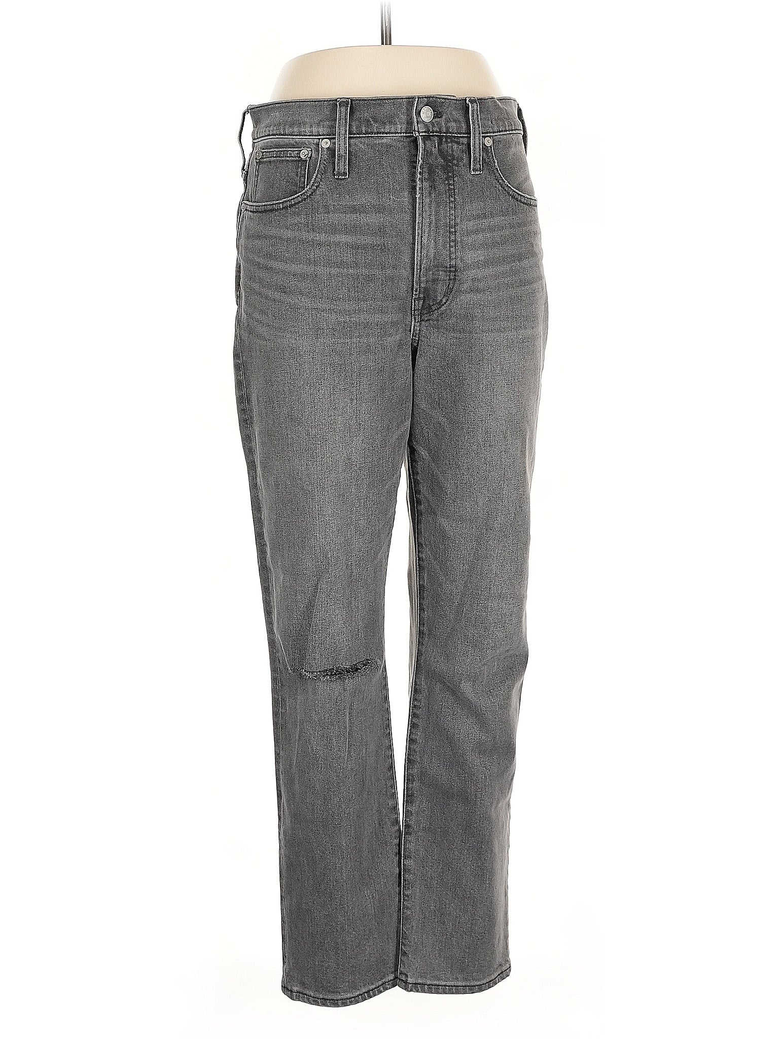 image of High-Rise Straight-leg Jeans