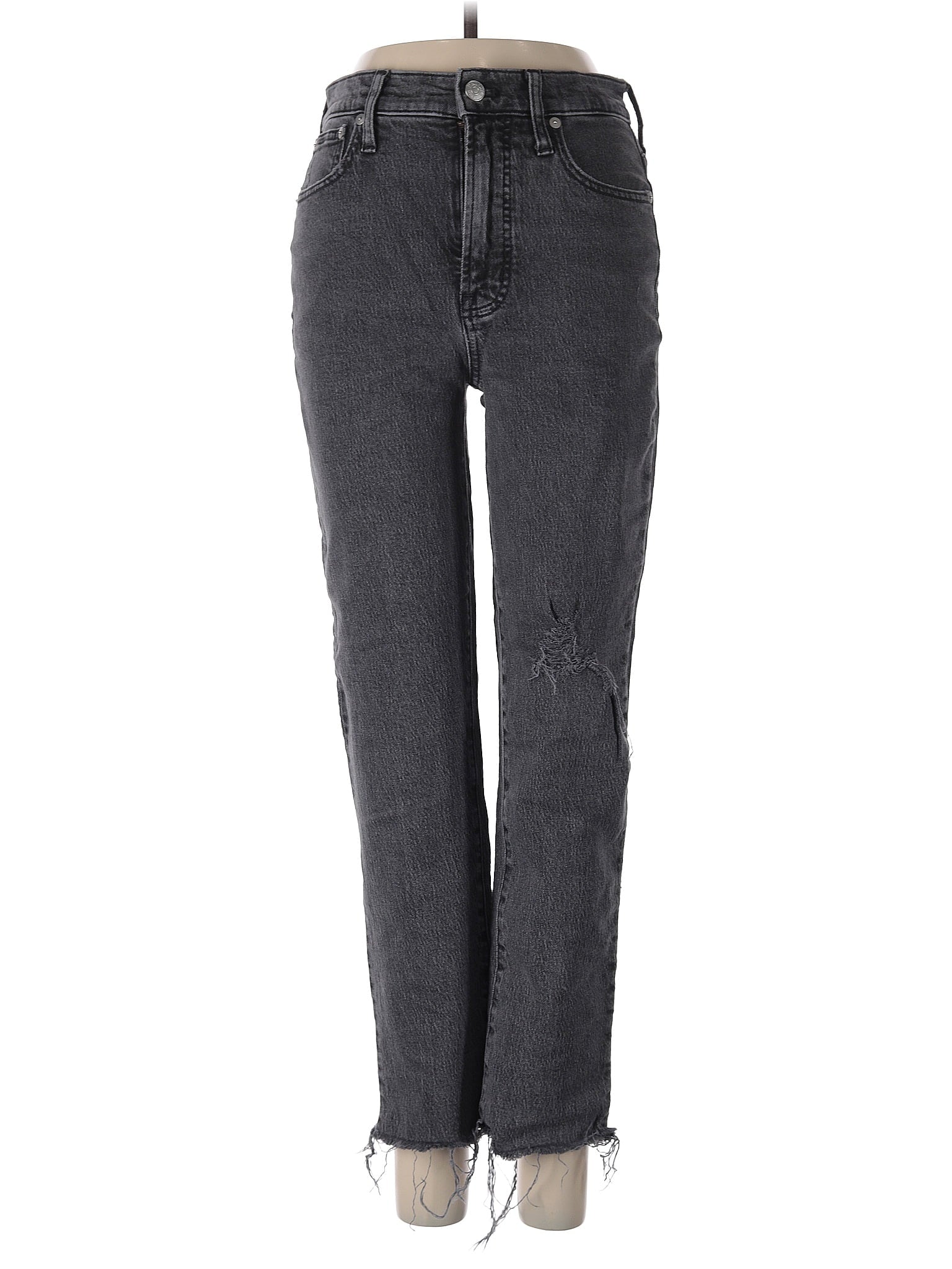 image of High-Rise Straight-leg Jeans in Dark Wash