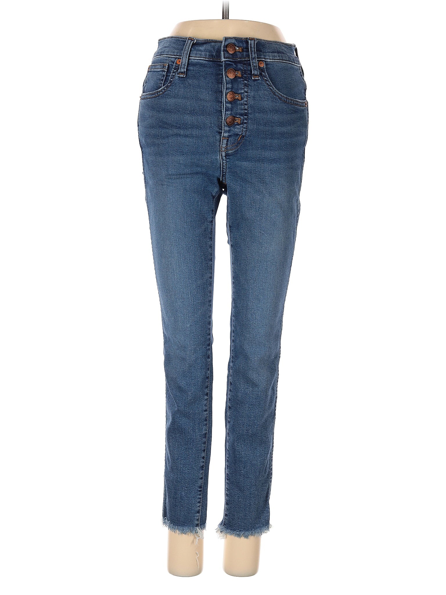 image of Mid-Rise Skinny Jeans in Medium Wash