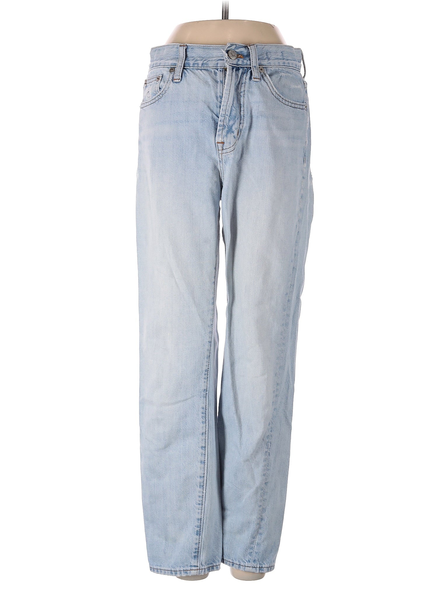 image of Mid-Rise Wide-leg Jeans in Light Wash