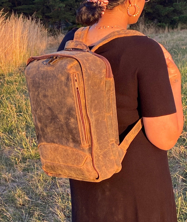 The Cinque Terra Straw Backpack (Dark Brown Straps) – Sea Marie Designs