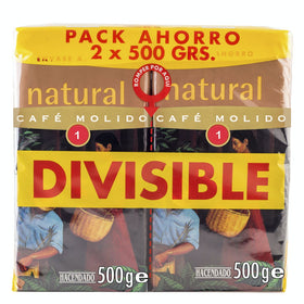 Café molido descafeinado natural Hacendado 500g