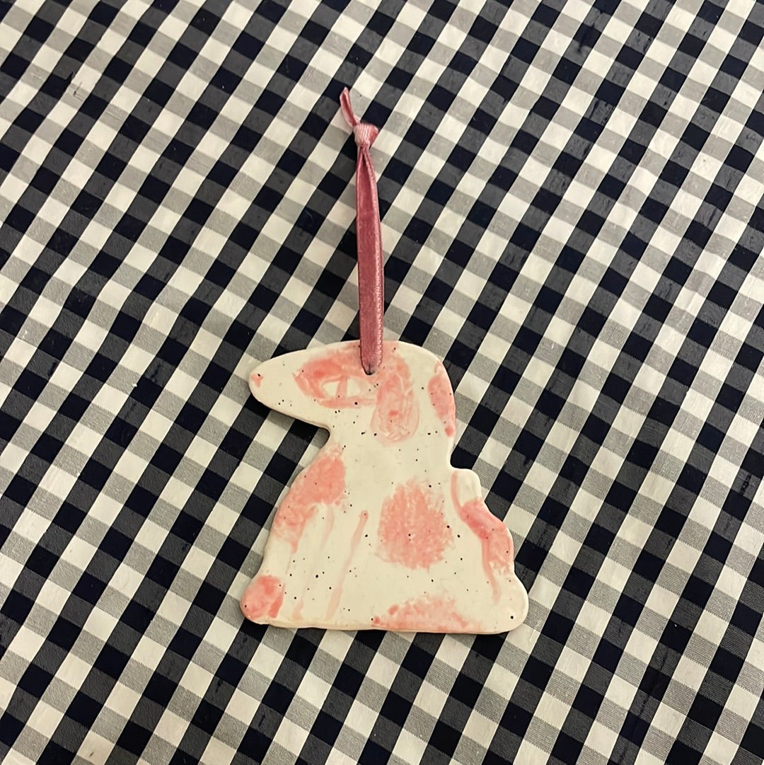 Pink & White Dalmatian Ornament