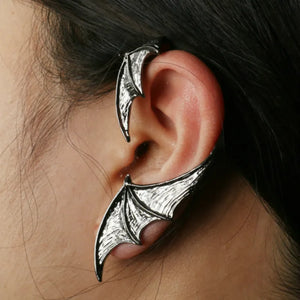 Gothic Punk Dragon Earrings Wing Vintage Ear Cuffs Clip On Earrings - Alt Style Clothing