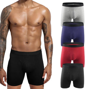 Long Cotton Breathable Boxer Shorts for Men - Alt Style Clothing