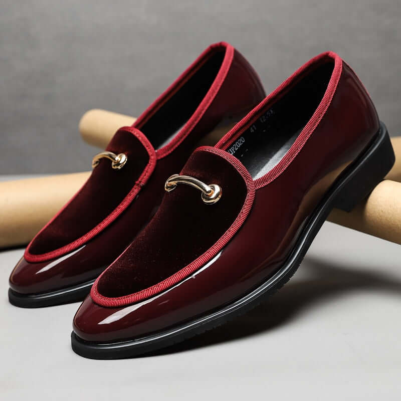 il Lusso - Italian Style Patent Leather Loafers for Men / AshourShoes ...