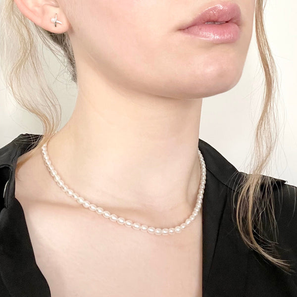 White Knotted Freshwater Pearl Necklace – Vicki Westgate Fine