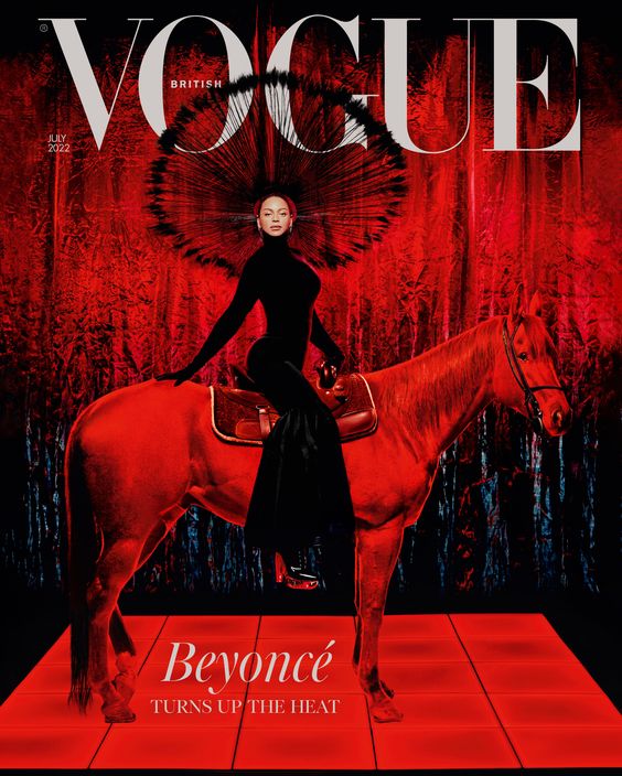 Beyonce, american singer, songwriter and businesswoman for British Vogue Magazine 2022