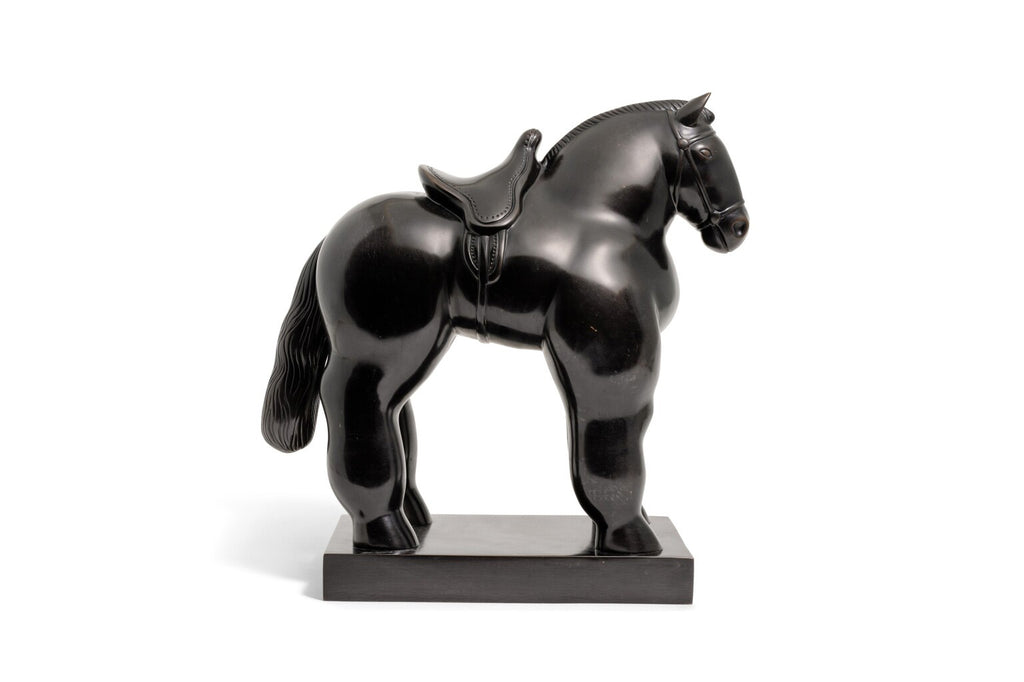 Botero horse with saddle