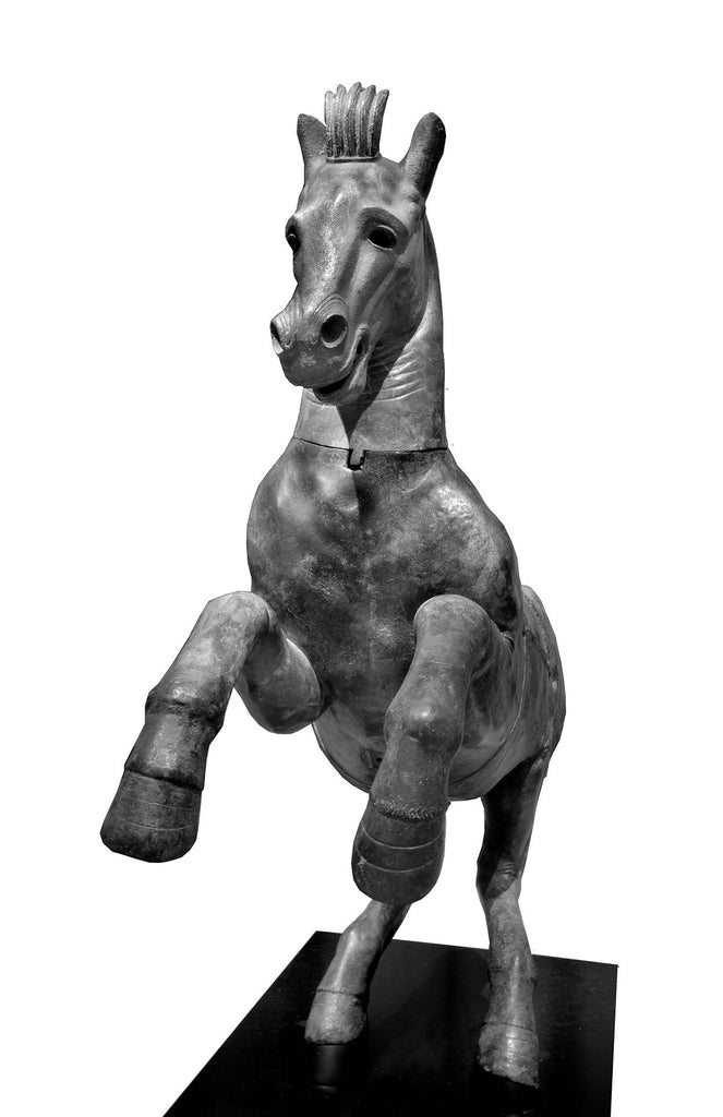 Statue of Rearing Horse, Romano-Arabian, 2nd century; bronze sculpture