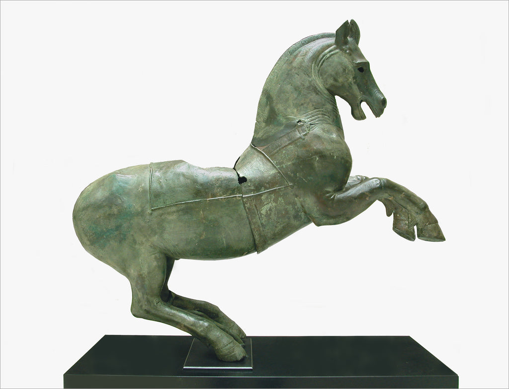 Statue of Rearing Horse, Romano-Arabian, 2nd century; bronze sculpture