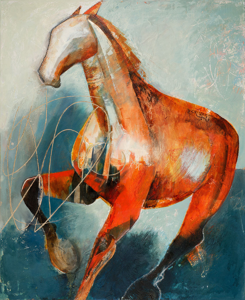 Equestrian painting by Jane Johansson