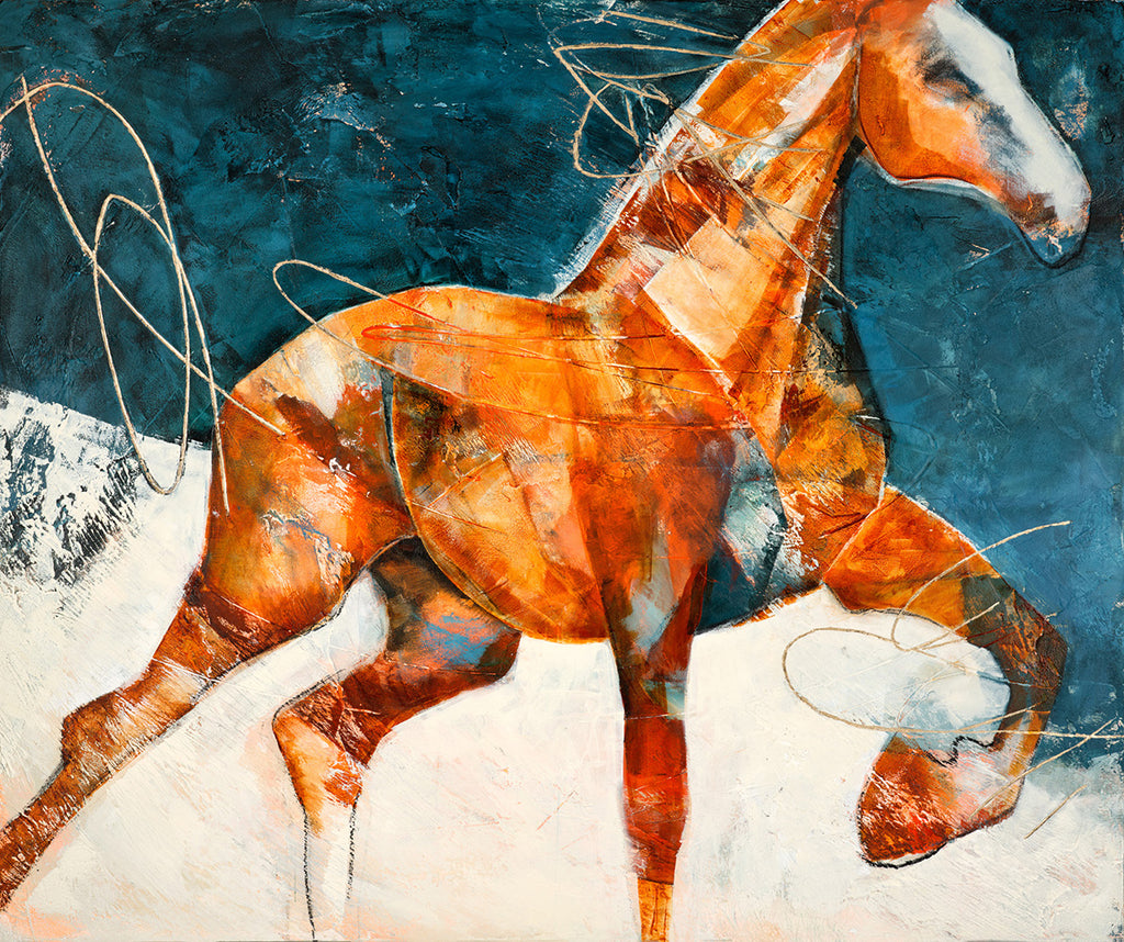 Equine theme painting by Jane Johansson (UK)